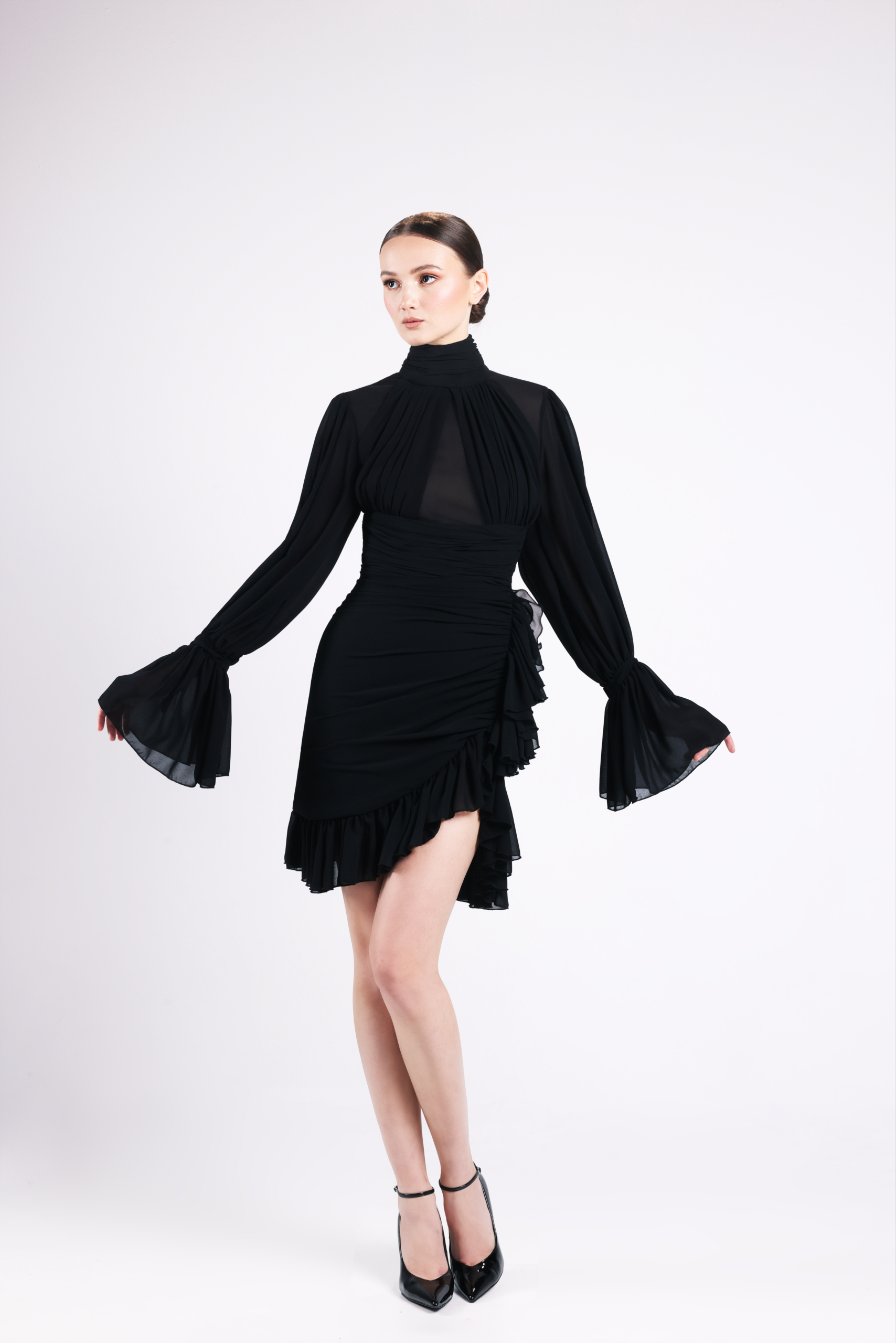 Luxury Black Sheer Dress UAE